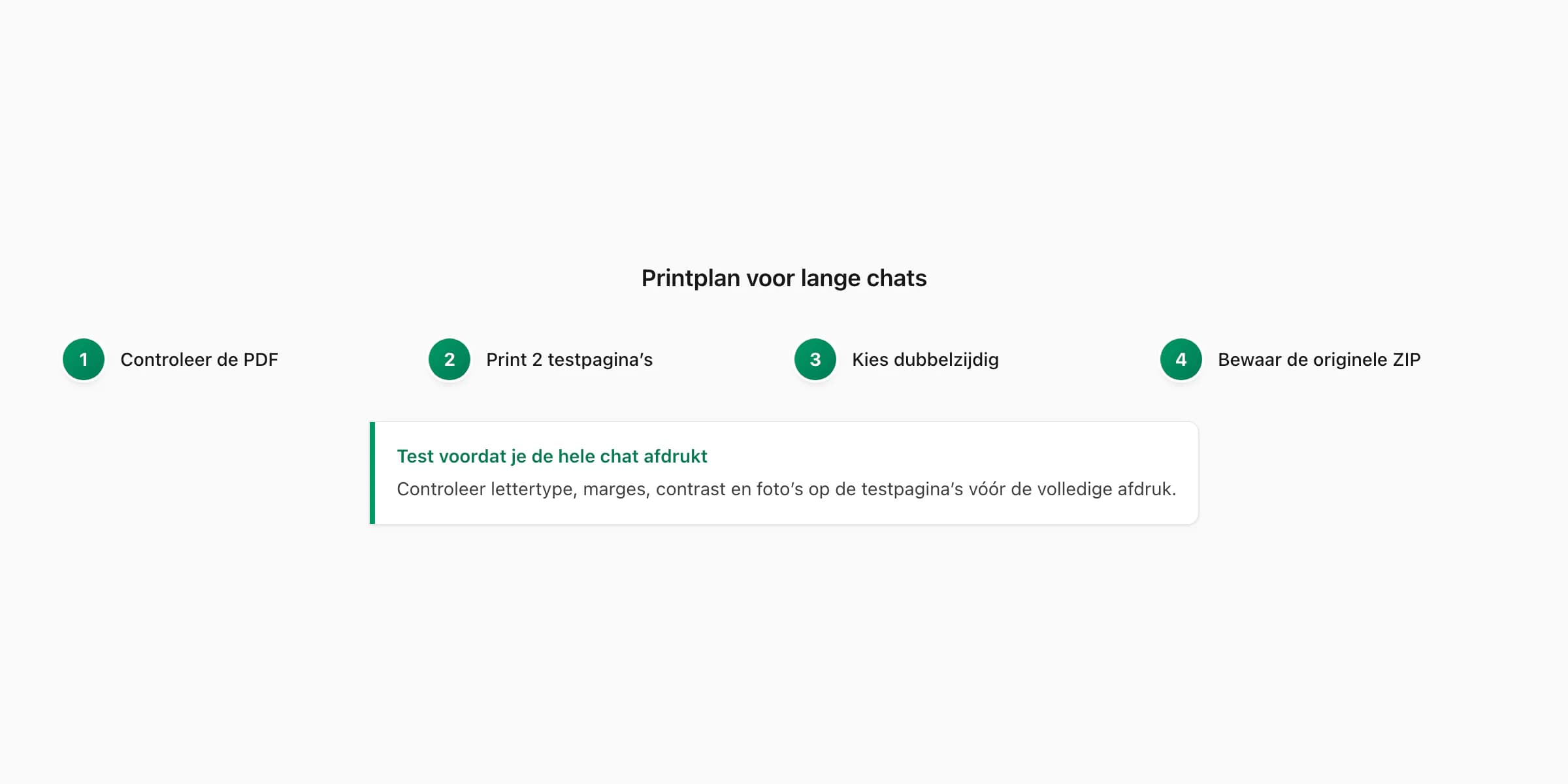 Vier stappen om een lang WhatsApp-gesprek te controleren en dubbelzijdig te printen