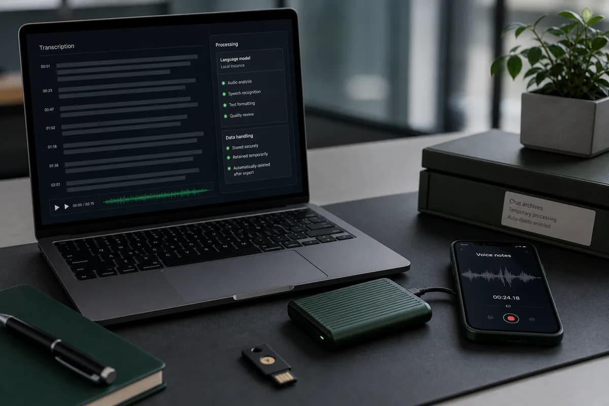 A private workspace for processing sensitive Tamil WhatsApp voice notes and transcript files